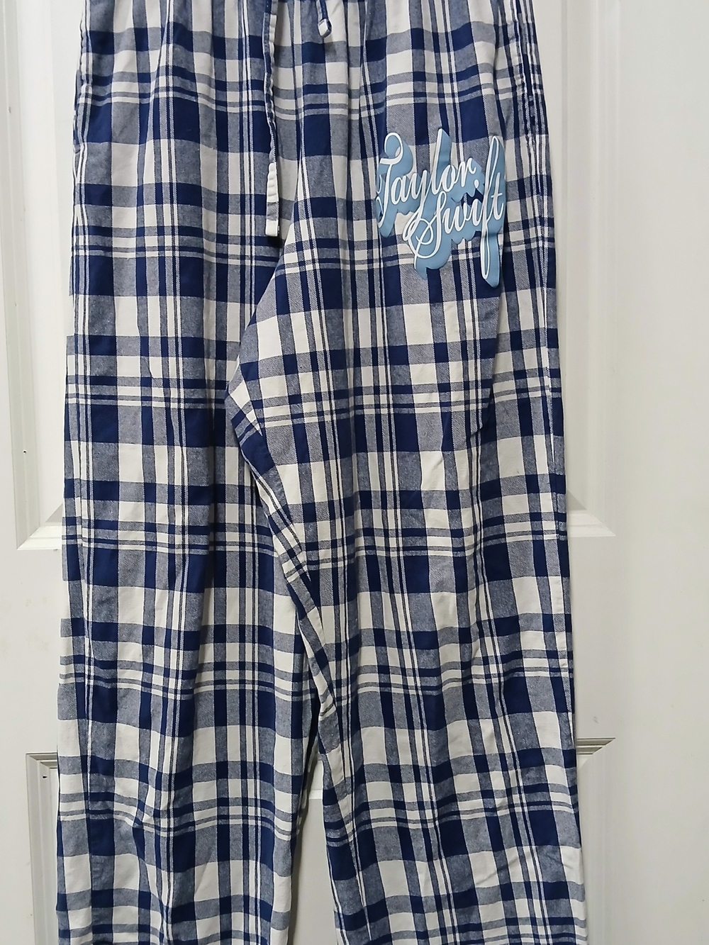 Taylor Swift Kids Navy & White Plaid Lounge Pants